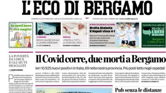 L'Eco di Bergamo: "Il Covid corre, due morti a Bergamo"