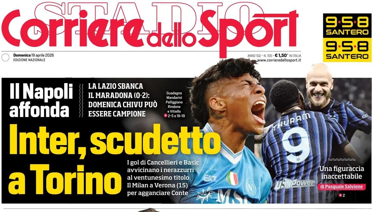PRIMA PAGINA - Corriere dello Sport: "Roma stop: 1-1 contro l'Atalanta"