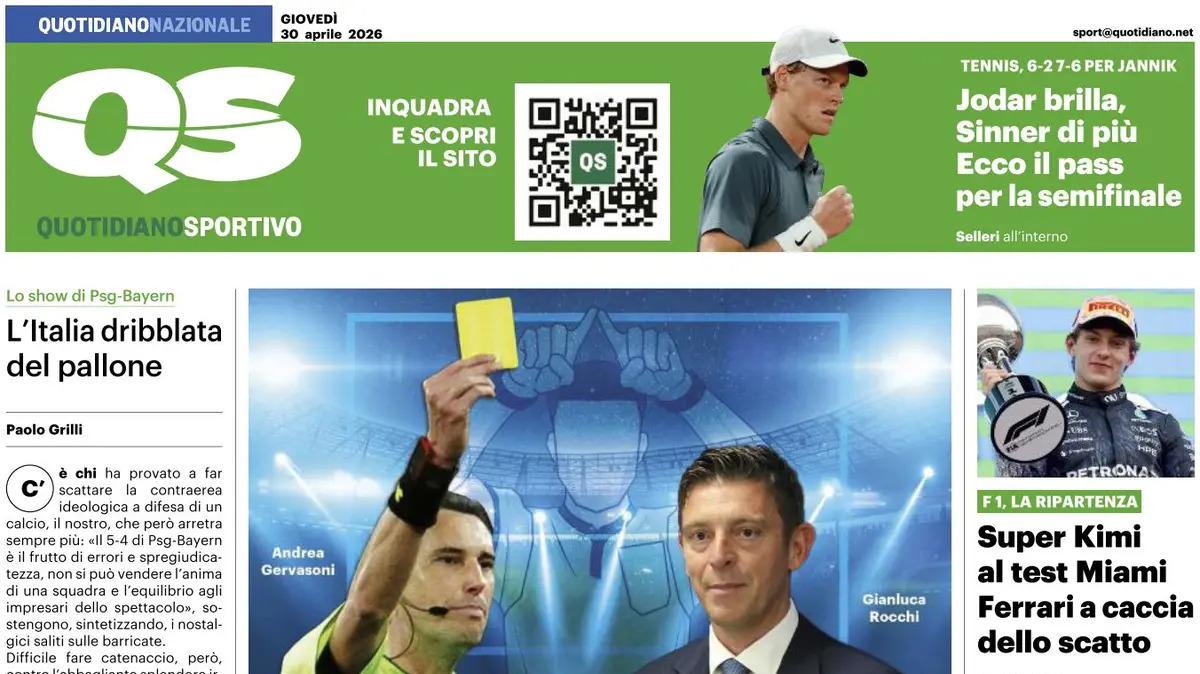 PRIMA PAGINA - QS Quotidiano Sportivo: "Primavera, coppa Italia all'Atalanta"