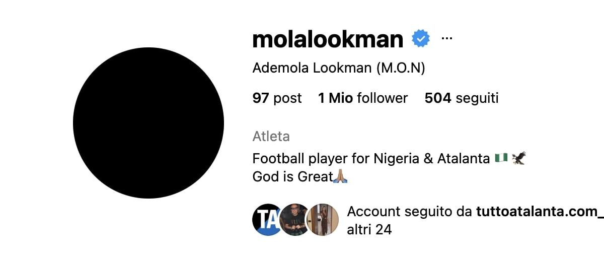 Lookman-Atalanta, il disgelo è servito: dopo la rottura estiva, torna a scrivere “Atalanta” nella bio Instagram