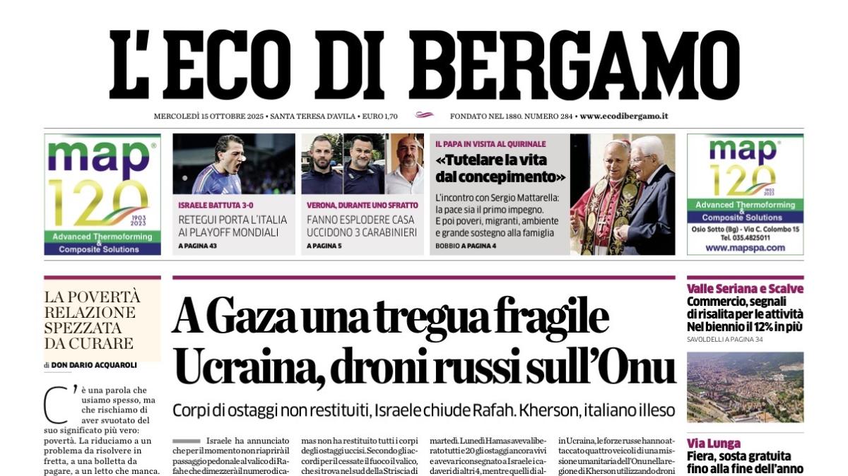 PRIMA PAGINA - L’Eco di Bergamo: "Scamacca al lavoro con il gruppo, il rientro si avvicina"