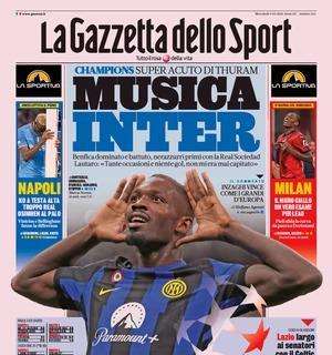 La prima pagina de La Gazzetta dello Sport titola sui nerazzurri: "Musica Inter"