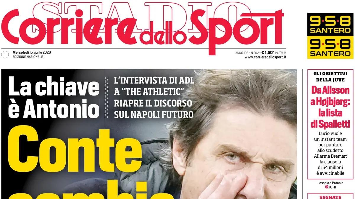PRIMA PAGINA - Corriere dello Sport: "Verso Roma-Atalanta"