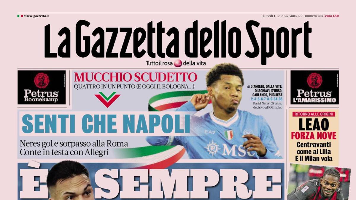 PRIMA PAGINA - Gazzetta dello Sport:  "E' sempre lui"
