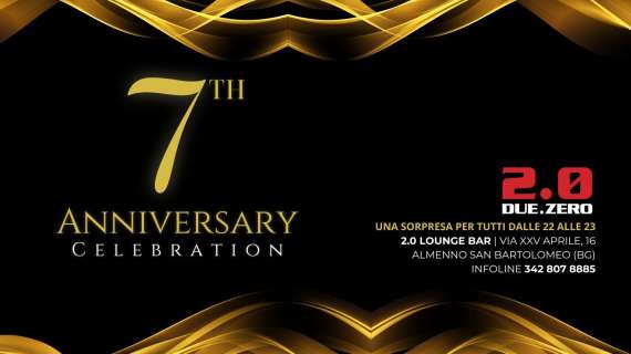 Sette anni di emozioni al 2.0 Lounge Bar di Almenno S. Bartolomeo, stasera il party celebrativo con Dj set 