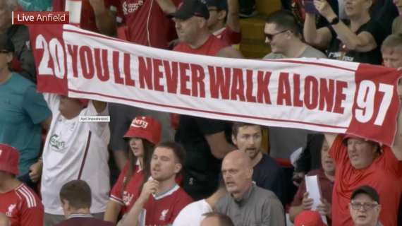 'You'll never walk alone' da brividi per Diogo Jota