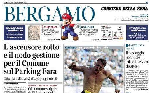 Il Corriere della Sera (Bergamo) esalta bomber Retegui: "Vale più di Lukaku e Mbappé"