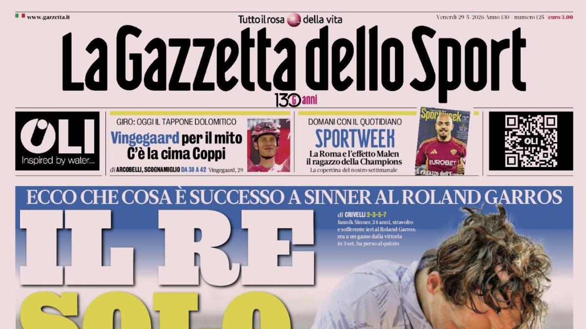 PRIMA PAGINA – La Gazzetta dello Sport: "Il Re solo"