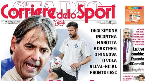 PRIMA PAGINA - Corriere dello Sport: "L'ombra di Fabregas"