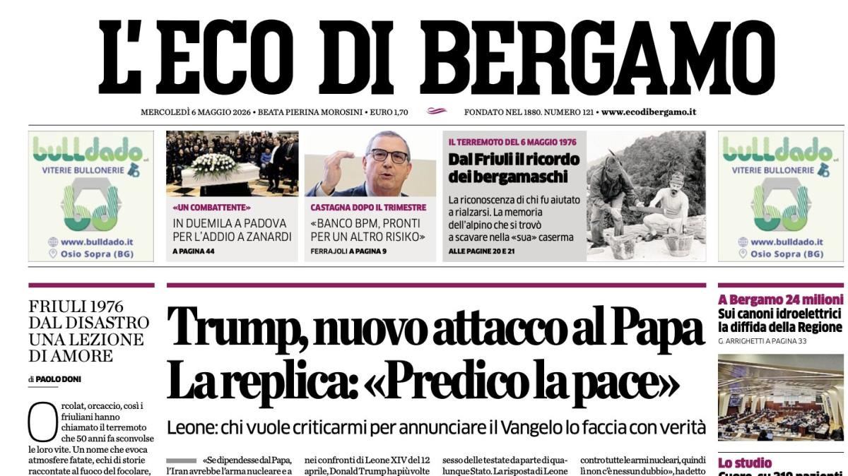 PRIMA PAGINA - L'Eco di Bergamo: "Atalanta, tre partite per difendere il settimo posto"