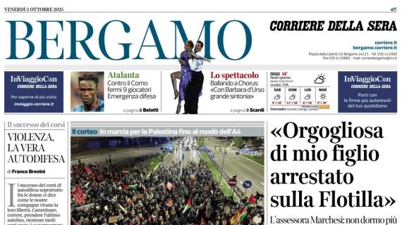 PRIMA PAGINA - Corriere di Bergamo: "Contro il Como fermi 9 giocatori. Emergenza difesa"