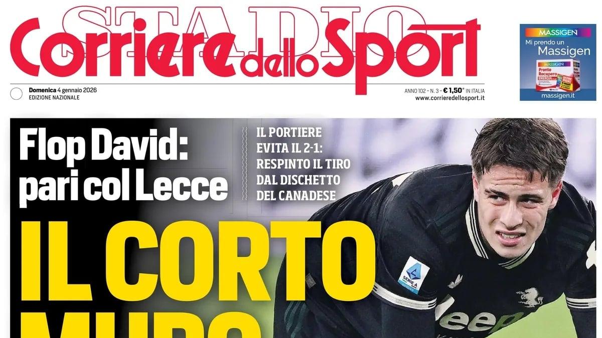 PRIMA PAGINA - Corriere dello Sport: "In faccia alla Roma"