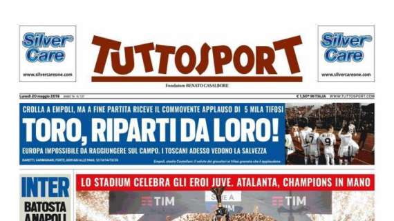 Tuttosport su Juventus-Atalanta: "Festa per due!"