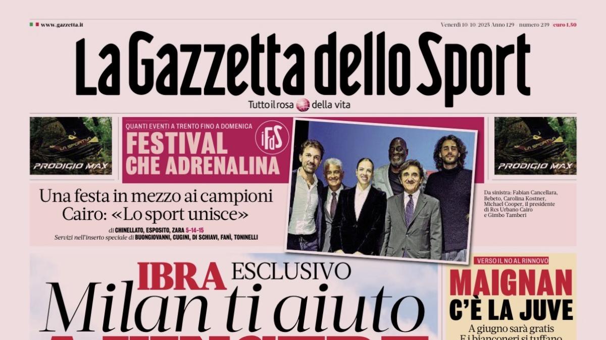 PRIMA PAGINA - La Gazzetta Sportiva: "Ibra esclusivo: Milan ti aiuto a vincere"