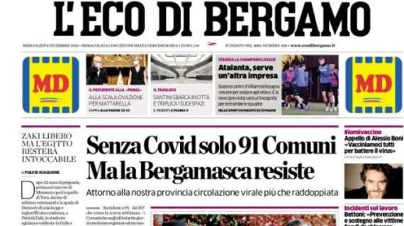 L'Eco di Bergamo: "Atalanta, serve un’altra impresa"