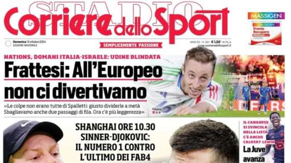 Corriere dello Sport e le parole di Frattesi: "All'Europeo non ci divertivamo"