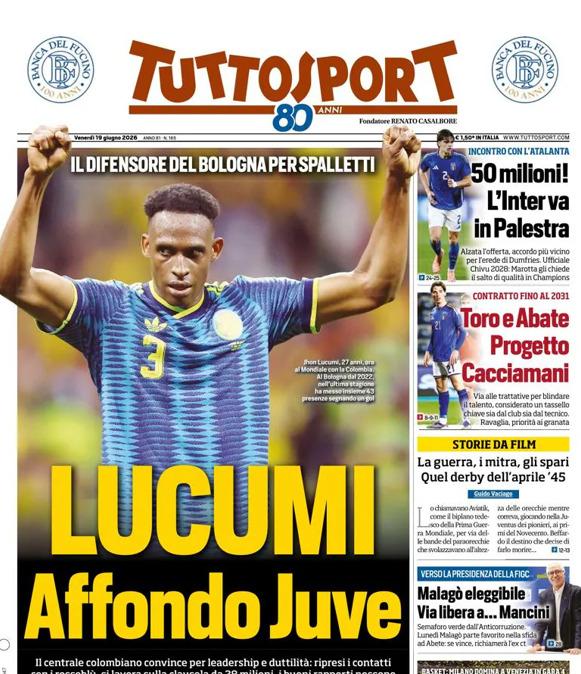 PRIMA PAGINA - Tuttosport: "Lucumi, affondo Juve"