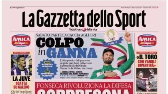 L'apertura de La Gazzetta dello Sport: "Sorpresona Milan"