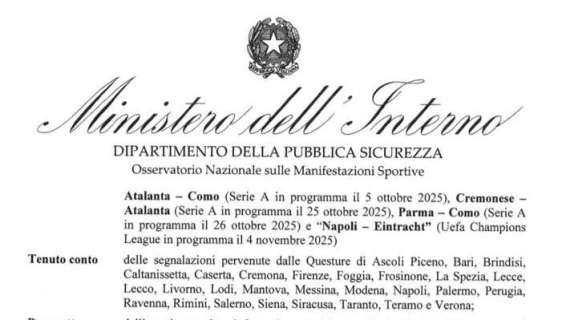 Atalanta, quattro gare sotto la lente del Casms