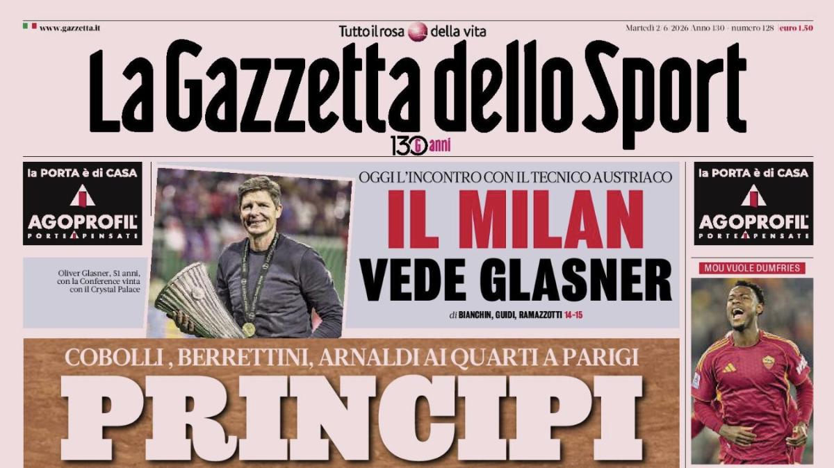 PRIMA PAGINA – La Gazzetta dello Sport: "Principi Azzurri"