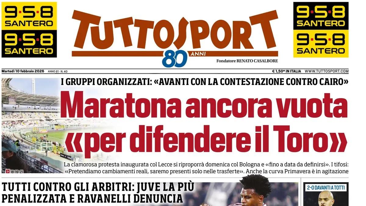 PRIMA PAGINA - Tuttosport: "«Il Var all’italiana aiuta a barare»"