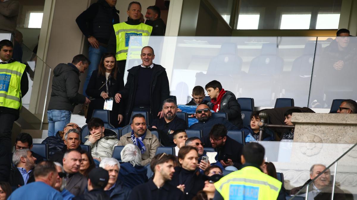 Gattuso osserva i talenti in Atalanta-Napoli. La foto 