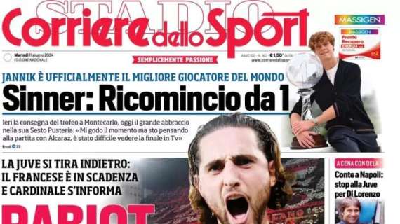 L'apertura del Corriere dello Sport sul futuro del francese: "Rabiot tenta il Milan"