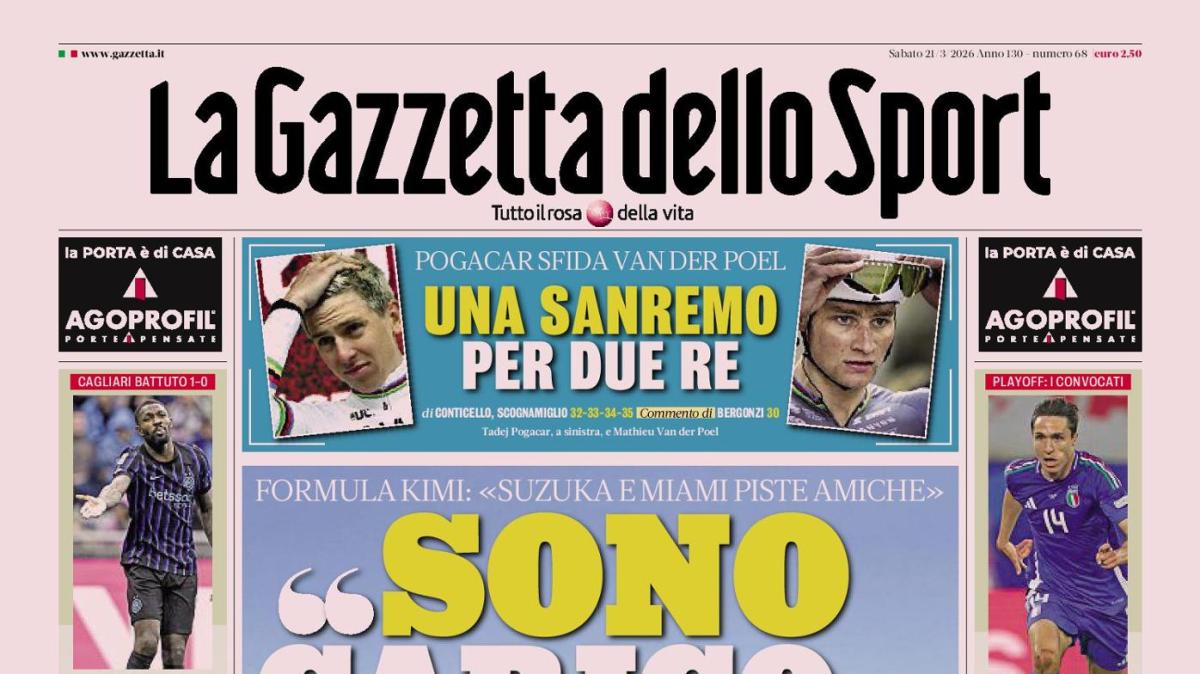 PRIMA PAGINA - Gazzetta dello Sport: Formula Kimi: "Sono carico"
