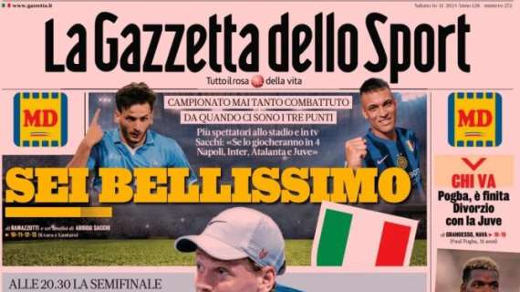 Bagarre in vetta, La Gazzetta dello Sport in prima pagina sul campionato: "Sei bellissimo"