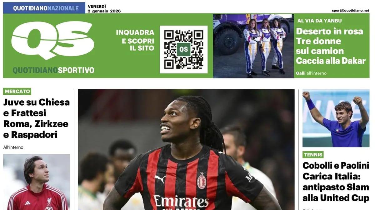 PRIMA PAGINA - QS Quotidiano Sportivo: "Milan, l'anno della svolta"