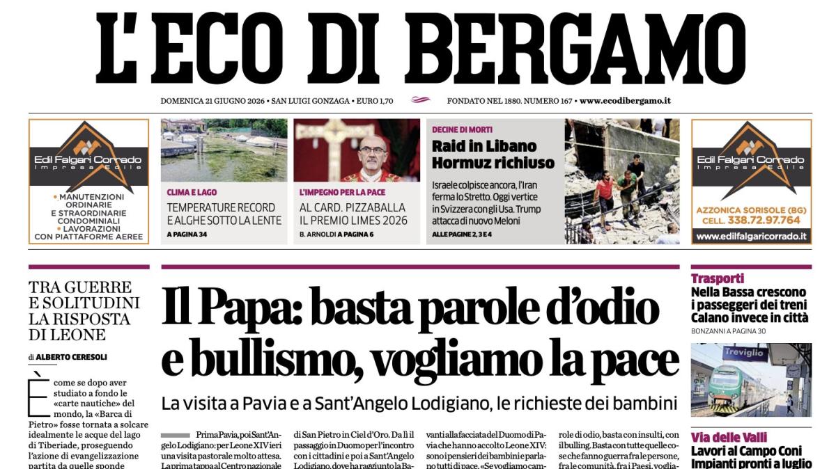 PRIMA PAGINA – L'Eco di Bergamo: "Atalanta, un attacco già su misura per il calcio di Sarri"