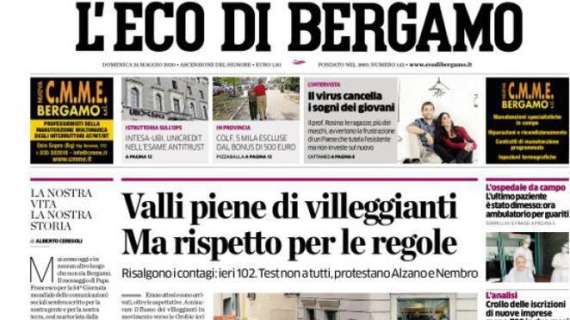 L'Eco di Bergamo: "Valli piene di villeggianti. Ma rispetto per le regole"