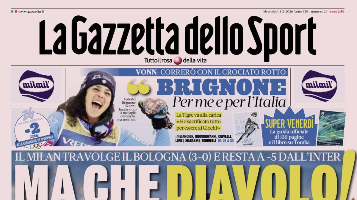 PRIMA PAGINA - La Gazzetta dello Sport: "Ma che Diavolo!"
