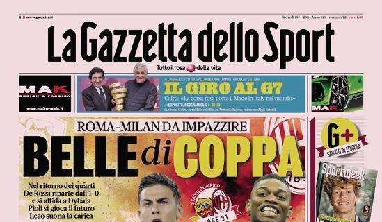La prima pagina de La Gazzetta dello Sport sull'Europa League: "Belle di coppa"