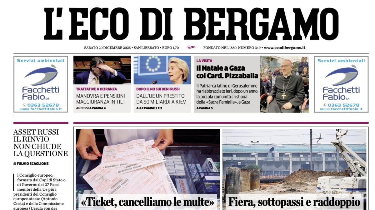 PRIMA PAGINA - L'Eco di Bergamo: "Domani Palladino torna a Genova e sfida il suo passato"