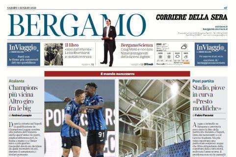 Corriere Bergamo: "Atalanta, Champions più vicina. Altro giro fra le big"