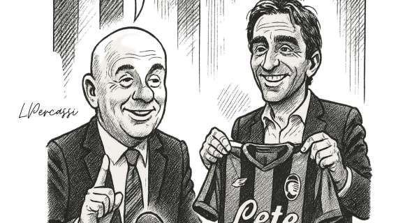La vignetta TA - Percassi blinda D’Amico: ironia e sorrisi alla presentazione con New Balance