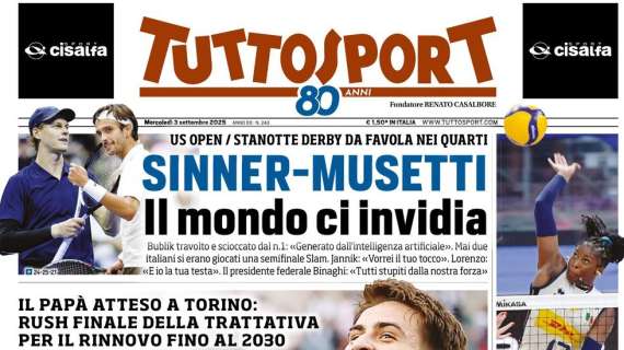 PRIMA PAGINA - Tuttosport: "'Juve ti amo' Firmato Yildiz"