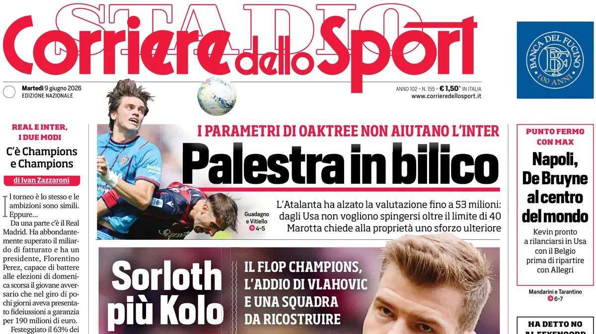 PRIMA PAGINA – Corriere dello Sport: "Palestra in bilico"