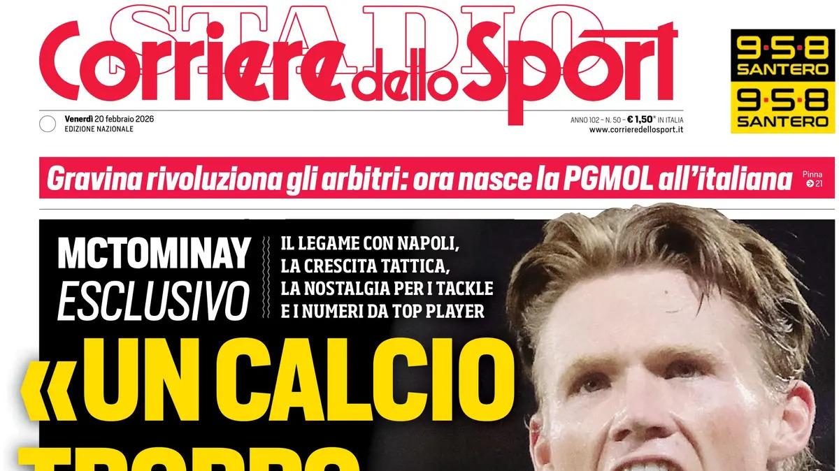 PRIMA PAGINA - Corriere dello Sport: "Un calcio troppo morbido" 