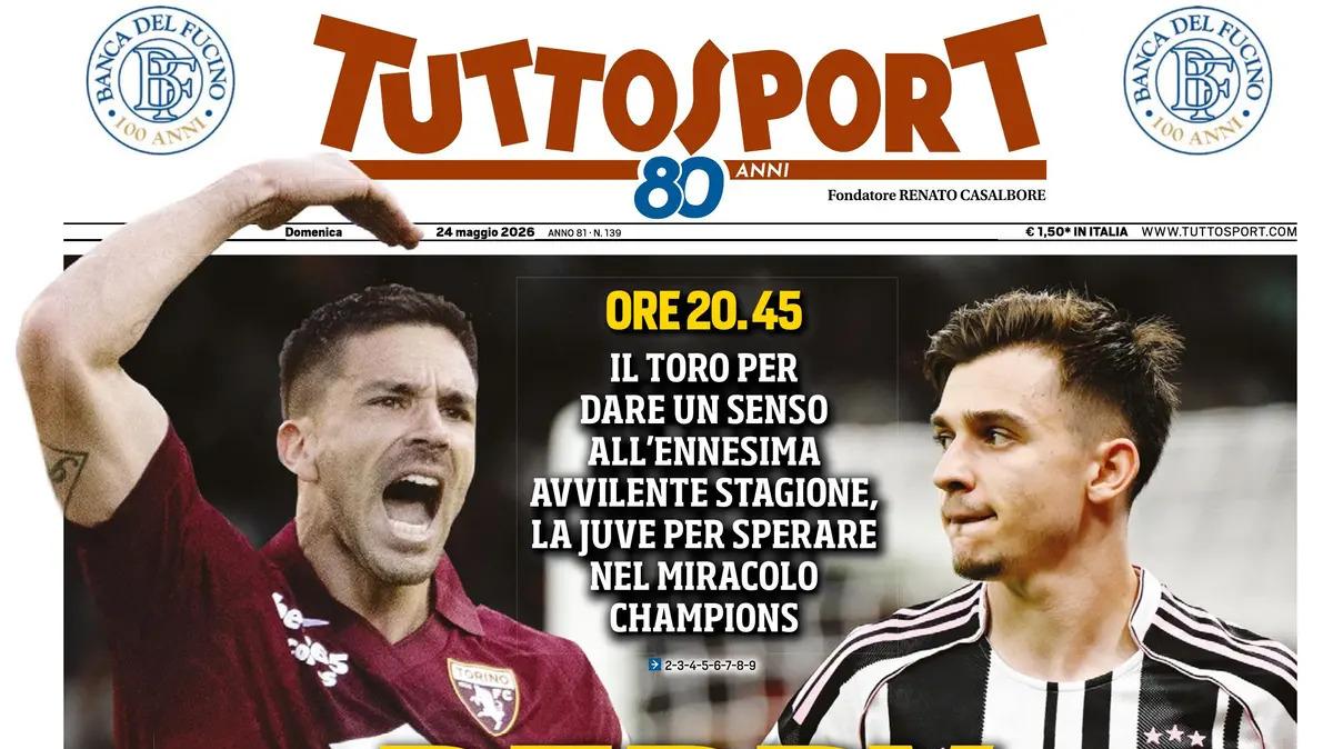 PRIMA PAGINA – Tuttosport: "Derby disperato"