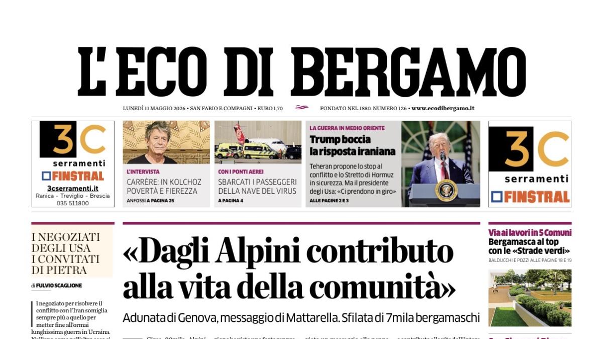PRIMA PAGINA - L'Eco di Bergamo: "Milan ko 3-2. L'Atalanta sbanca San Siro e blinda il settimo posto"