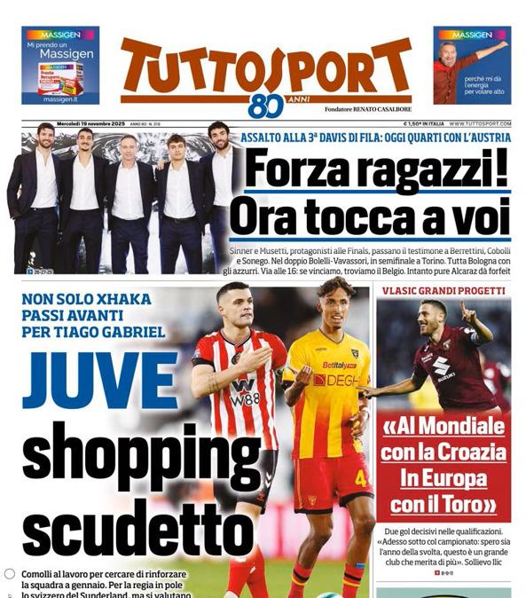 PRIMA PAGINA - TuttoSport:: Juve, shopping scudetto 
