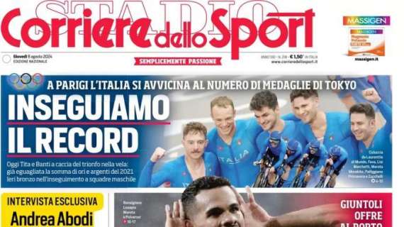 Il Corriere dello Sport così in prima pagina sulla Juventus: "Galeno da Motta"