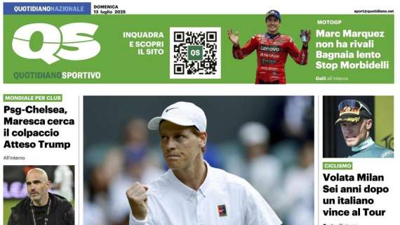 PRIMA PAGINA - QS Quotidiano Sportivo: "Appuntamento con la storia"