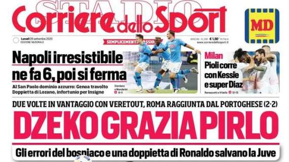 PRIMA PAGINA - Corriere dello Sport: "Dzeko grazia Pirlo" 
