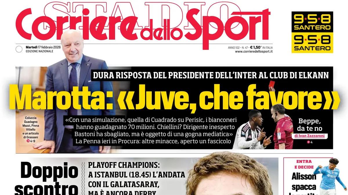 PRIMA PAGINA - Corriere dello Sport: "Atalanta, esame con il Borussia"