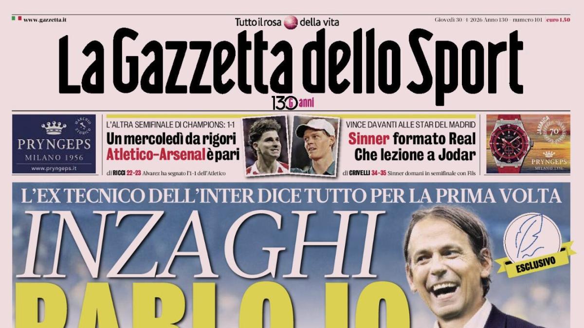 PRIMA PAGINA - La Gazzetta dello Sport: "Inzaghi parlo io"