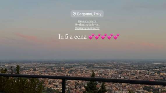 Cena speciale in Città Alta per i neo sposi Scamacca e Carnesecchi: cenetta... "a cinque" prima del raduno!