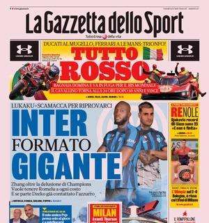 La prima pagina de La Gazzetta dello Sport sui nerazzurri: "Inter formato gigante"